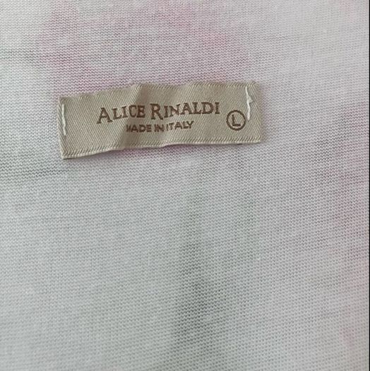 Ladies White Floral Silk Mix Top, Made In Italy.