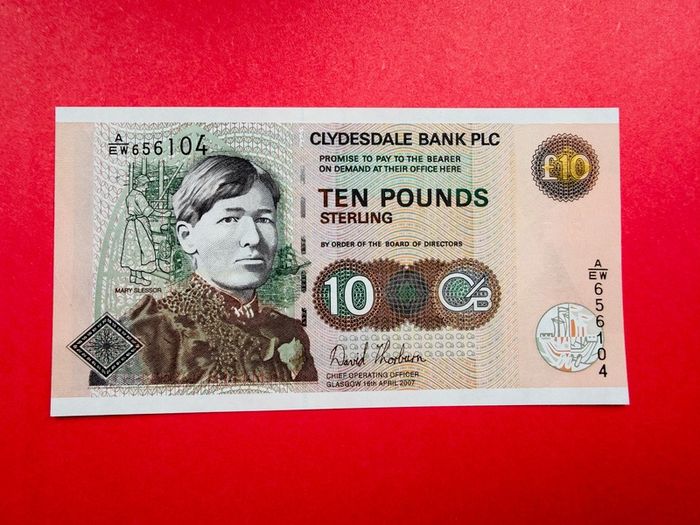 Scotland ( Clydesdale BANK  ) 10 Pounds 2007   UNC. Pick 226f
