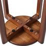 4pcs Solid Stackable Wood Round Stool, Shoes change Dressing Stool for Living Room, Dining Room, Kitchen, Classroom, 27/27/45CM Brown Image 7