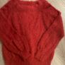 New Red Fluffy Wild Flower Jumper Image 2