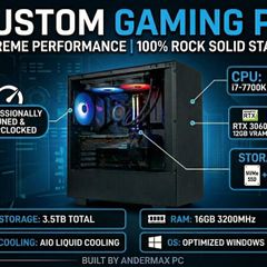 Gaming Pc: I7 4.8ghz | Rtx 3060 12gb | 16gb Ram