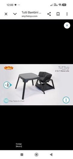 High chair and rocker.