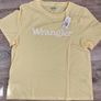 Original Wrangler tshirt yellow/lemon woman's short sleeve cotton tee shirt size L Image 4