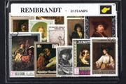 25 Stamps celebrating artist Rembrandt pack