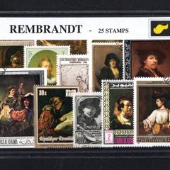 25 Stamps celebrating artist Rembrandt pack