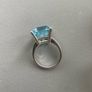 Emerald cut blue topaz ring Image 5
