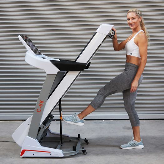 C66 Commercial SMART Treadmill with 1YR Warranty, 3HP Motor 18KM PER HOUR, WiFi Colour Touchscreen Media Player, Watch Netflix, YouTube, etc, Download Any App, Flash Sale
