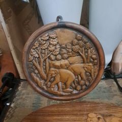 Vintage Wooden Elephant Plaques