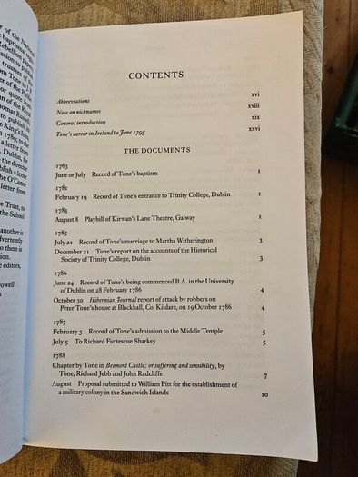 The Writings Of Theobald Wolf Tone, 1763-1795. Edited By T.w. Moody, R.b. Mcdowell And C.j.woods. Paperback In Good Condition.  See Photos For Same.