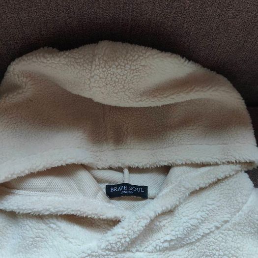 Beige Teddy Bear hoodie, size 10