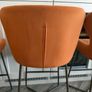 Set of 4 Orange Velvet Bar Stools Image 7