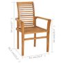 5 Piece Garden Dining Set Solid Teak Wood Image 10
