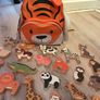Educational wooden animals, letters and numbers + tiger bag Image 4