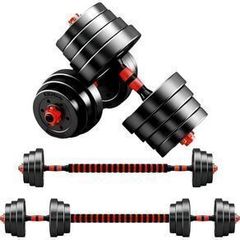 Adjustable Dumbbells & Connecting Bar 20kg Set - Free Delivery Or Pick Up In Store