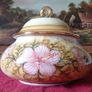 Vintage Pure Gold Gilt Italian Large Porcelain Tureen With Lid Made In Italy Image 3
