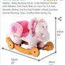 Labebe plush rocking horse pink like new Image 2