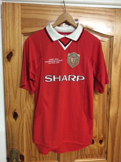 Manchester United FC. Official Scoredraw Champions League Final 1999 Jersey. Retro Remake.Not The Umbro Jersey Worn In The Match.