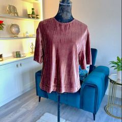 Ladies Plum Short Sleeved Top from Gallery Size Small UK 8-10 / EU 36-38