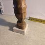 Head Sculpture African Tribal Carved  Wood ON MARBLE PLINTH. Image 2