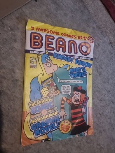 Special issue of the Beano with Banana man graphic novel.Feb 2025