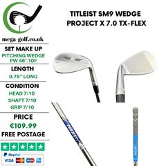 Titleist SM9 Wedge Pw 46 Degree.10F / Project X 7.0 TX-Flex