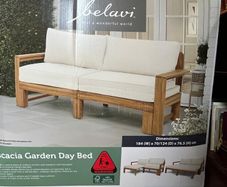 New Boxed Acacia Garden Day Bed  RRP 199.99