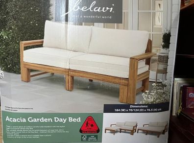 New Boxed Acacia Garden Day Bed  RRP 199.99