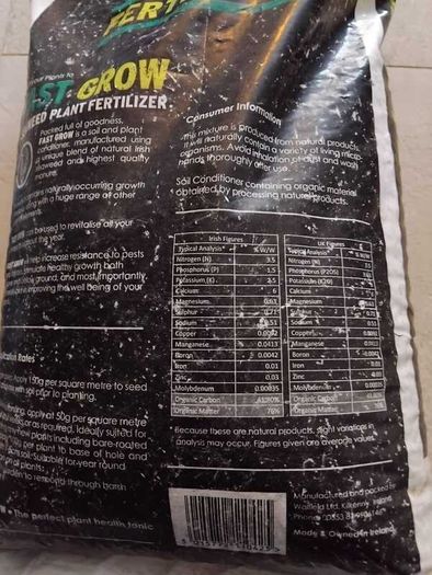 Fast Grow Seaweed Plant Fertiliser 10KG