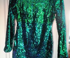 Stunning emerald green sequin dress