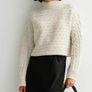 Beige knitted cropped jumper, NEW LOOK, size M Image 6