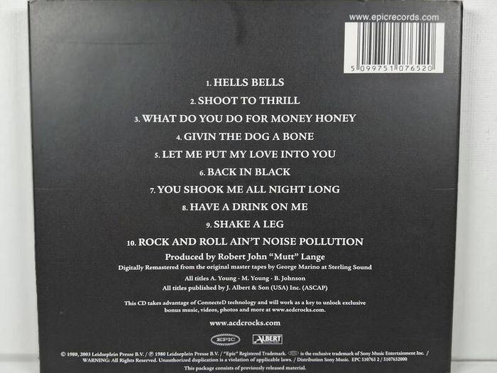 Acdc Back In Black Cd For Sale in Clondalkin, Dublin from barryssalvage