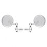 Round 22mm Motorcycle Bar End Mirrors - Silver Image 4