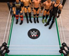 WrestleMania Wrestling Ring + 5 WWE Figures Bundle