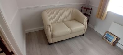 2 seater leather couch