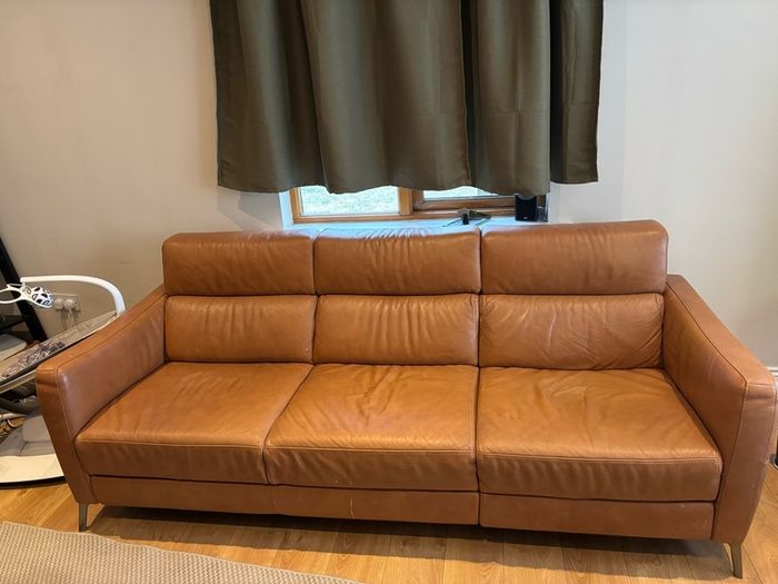 natuzzi leather sofa