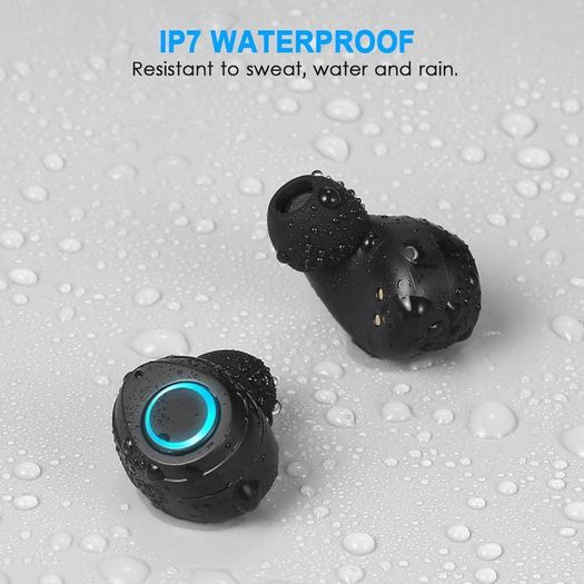 Wireless Headphones, Rinsmola Wireless Earbuds with Mic Bluetooth 5.1 Headphones with USB-C Charging Case, IP7 Waterproof Wireless Earphones, HiFi Stereo Deep Bass, 30H Playtime Headset for Sport