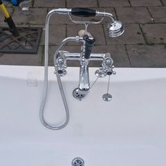 Bayswater free standing bath complete with taps,
