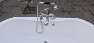 Bayswater free standing bath complete with taps,