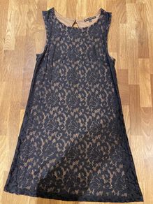 Limited Collection Taupe Black Lace Dress size 10