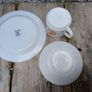 Arcopal Scania Teacup , saucer and side plate, Pyrex, milk glass Image 5