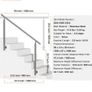 149.9 cm Handrails for Outdoor Steps Staircase for Porch Deck Side-mount Image 2
