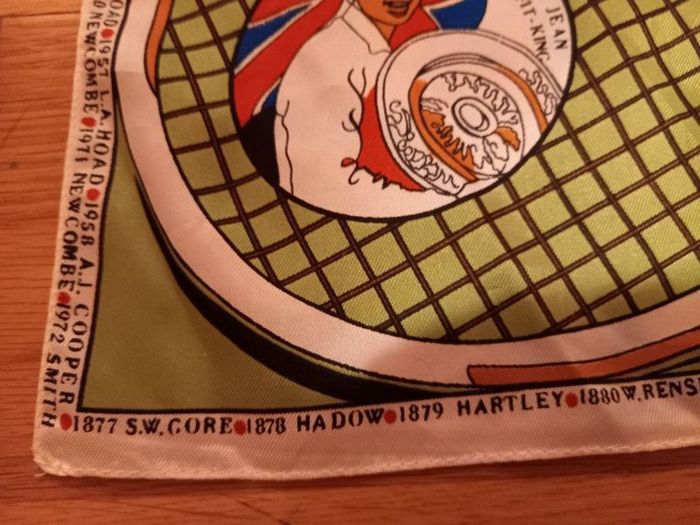 Vintage Silk Novelty Wimbledon Scarf