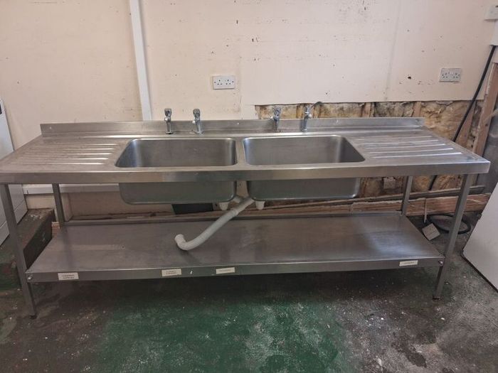 Large stainless steel sink