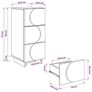 vidaXL High Gloss White 3-Drawer Sideboard Image 2