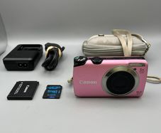 Canon PowerShot A3300 IS 16MP Digital Camera Pink - Full Kit