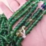 Vintage African style Green Glass Beads Necklace 24 inches Image 4