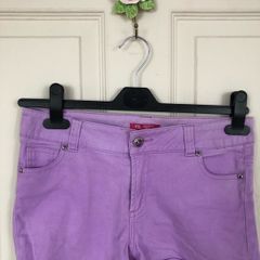Girls Purple Denim Shorts