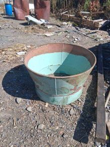 metal flower pot