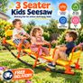 3 Seater Kids Rocking Seesaw Outdoor Metal Teeter Totter Age 3+ Image 2