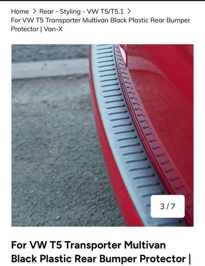 VW Transporter rear bumper protector